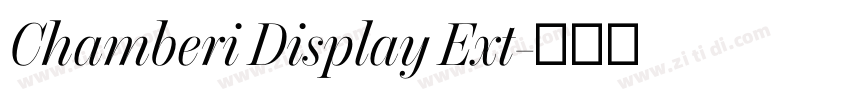 Chamberi Display Ext字体转换